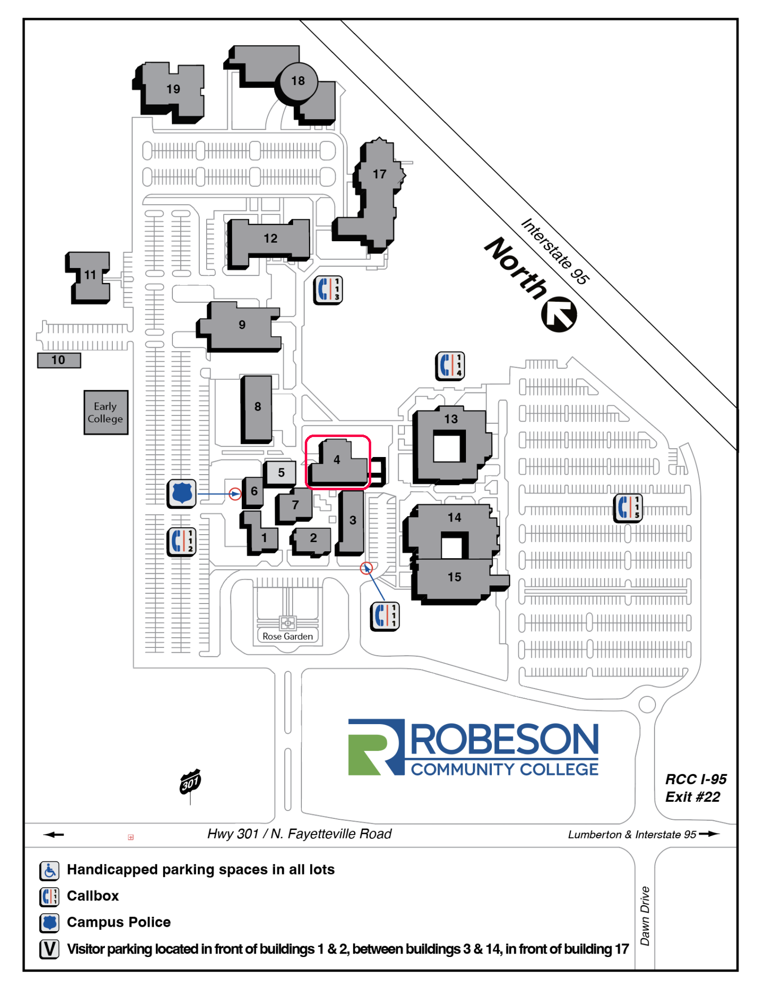 Robeson Community College Campus Map