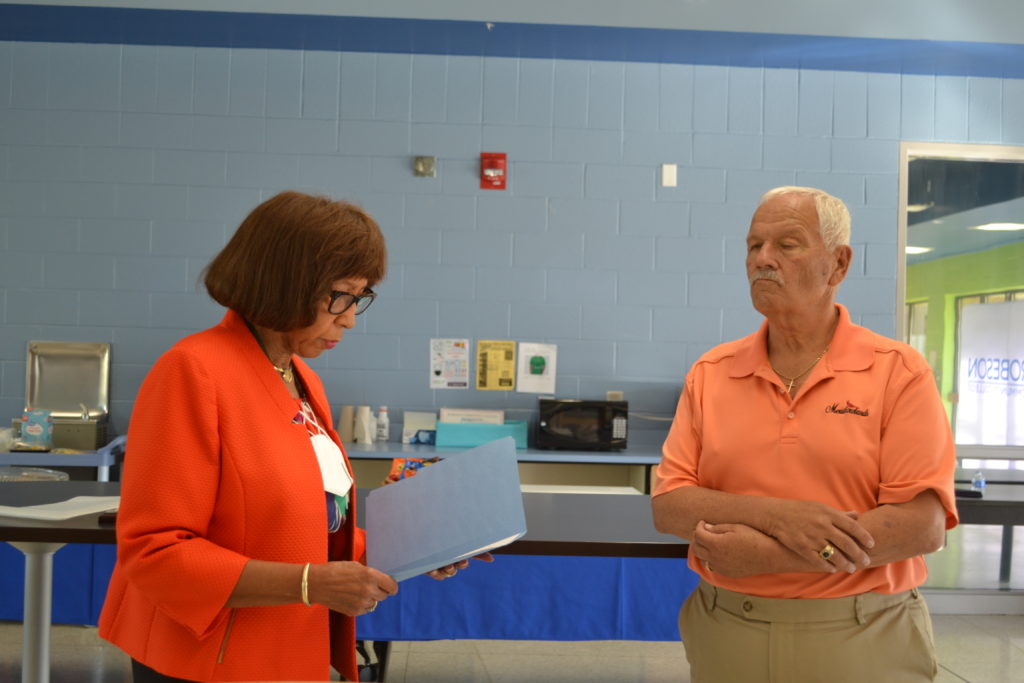 Sammy Cox recognized for service during Board Meeting