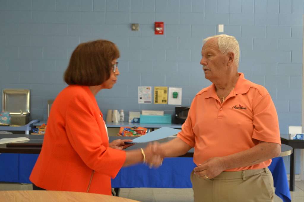 Sammy Cox recognized for service during Board Meeting