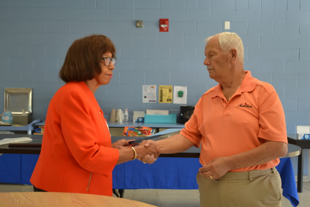 Sammy Cox recognized for service during Board Meeting