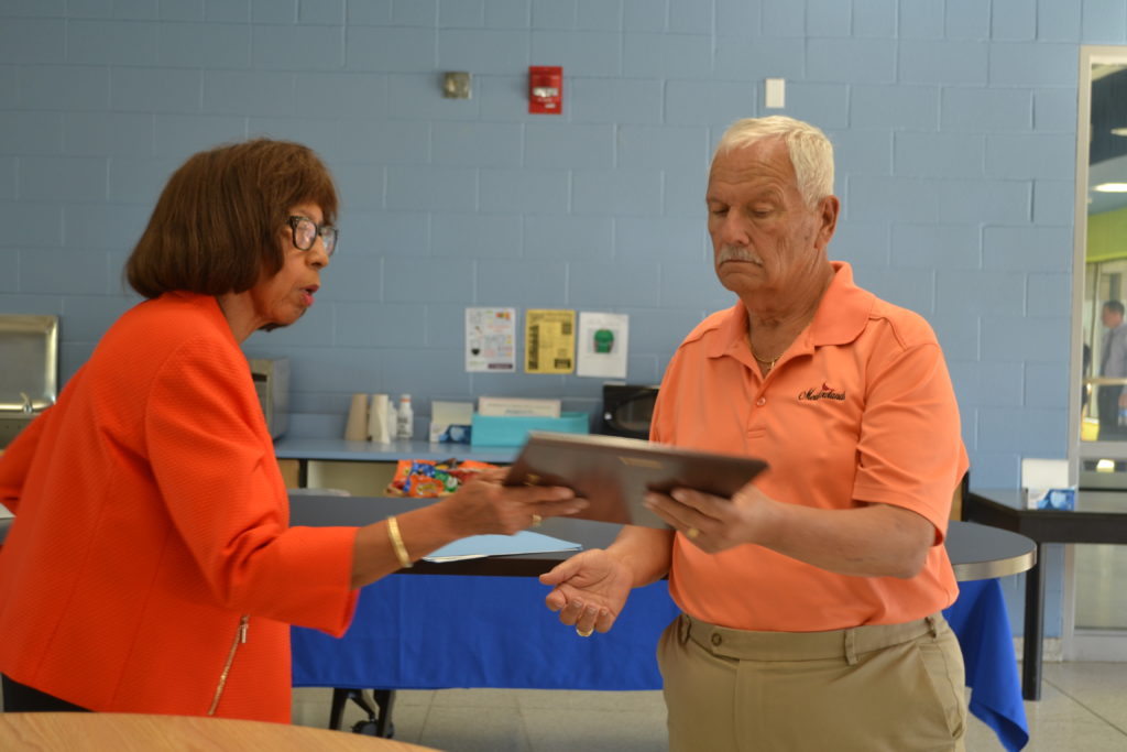 Sammy Cox recognized for service during Board Meeting