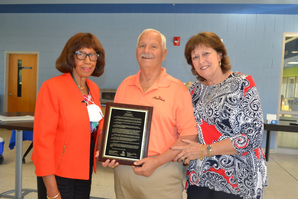 Sammy Cox recognized for service during Board Meeting