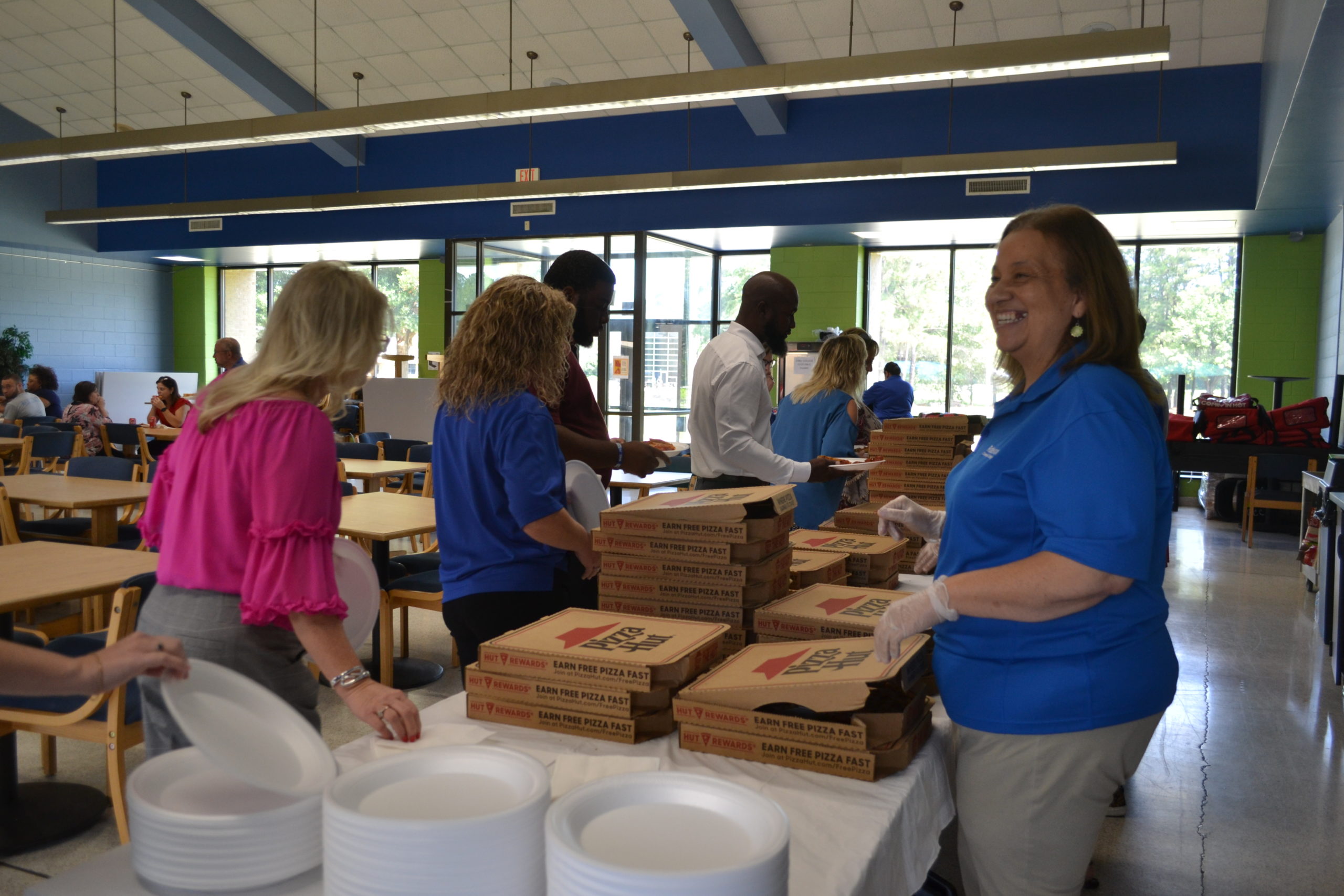 Pizza Party for 100% participation in giving