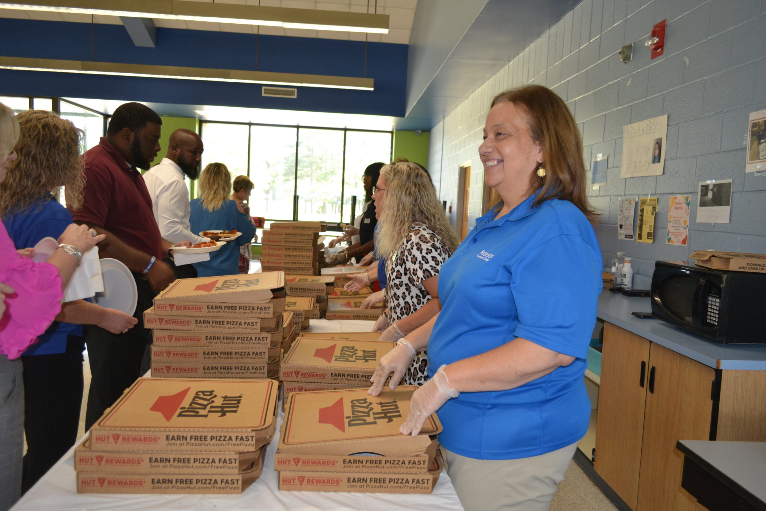 Pizza Party for 100% participation in giving