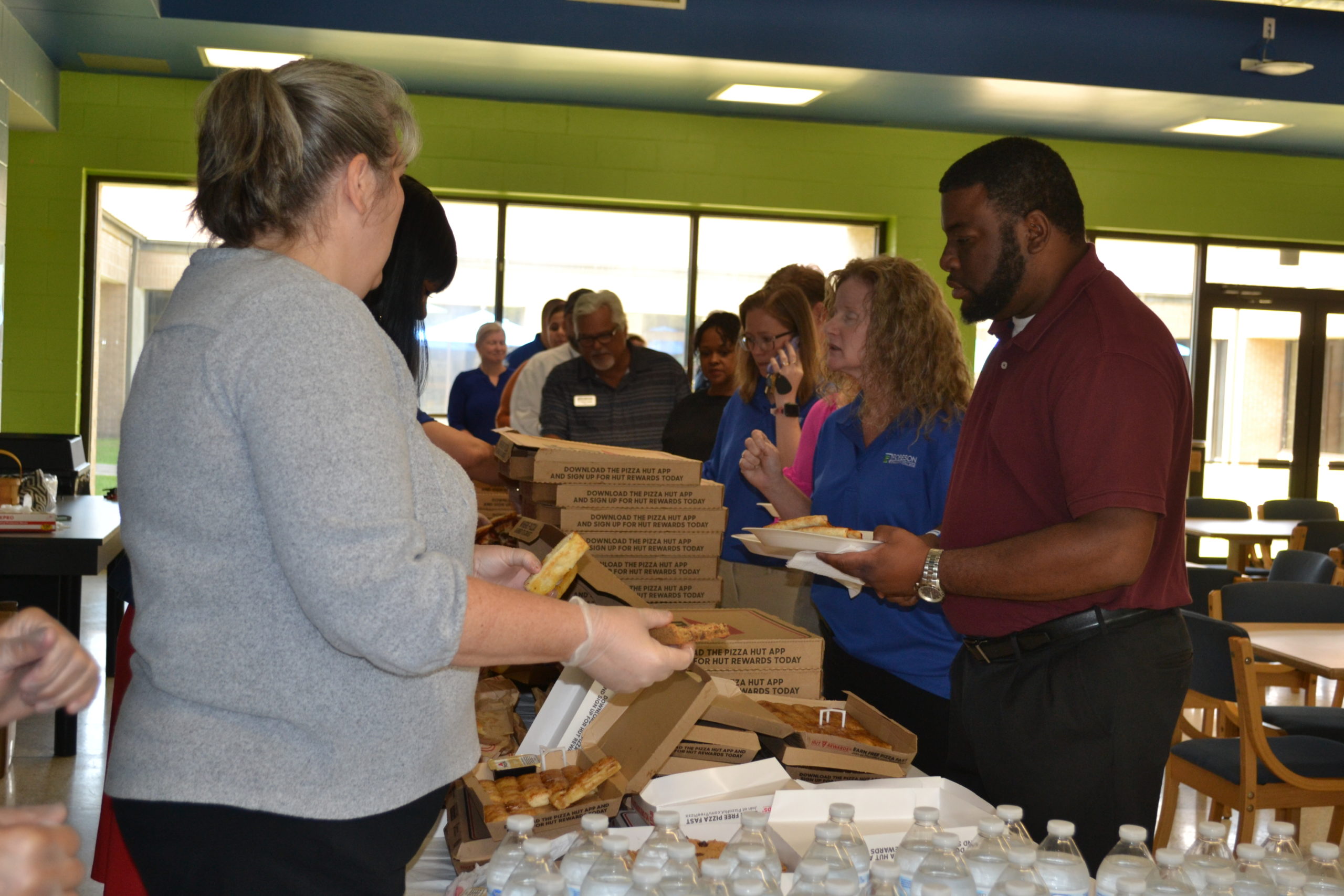 Pizza Party for 100% participation in giving