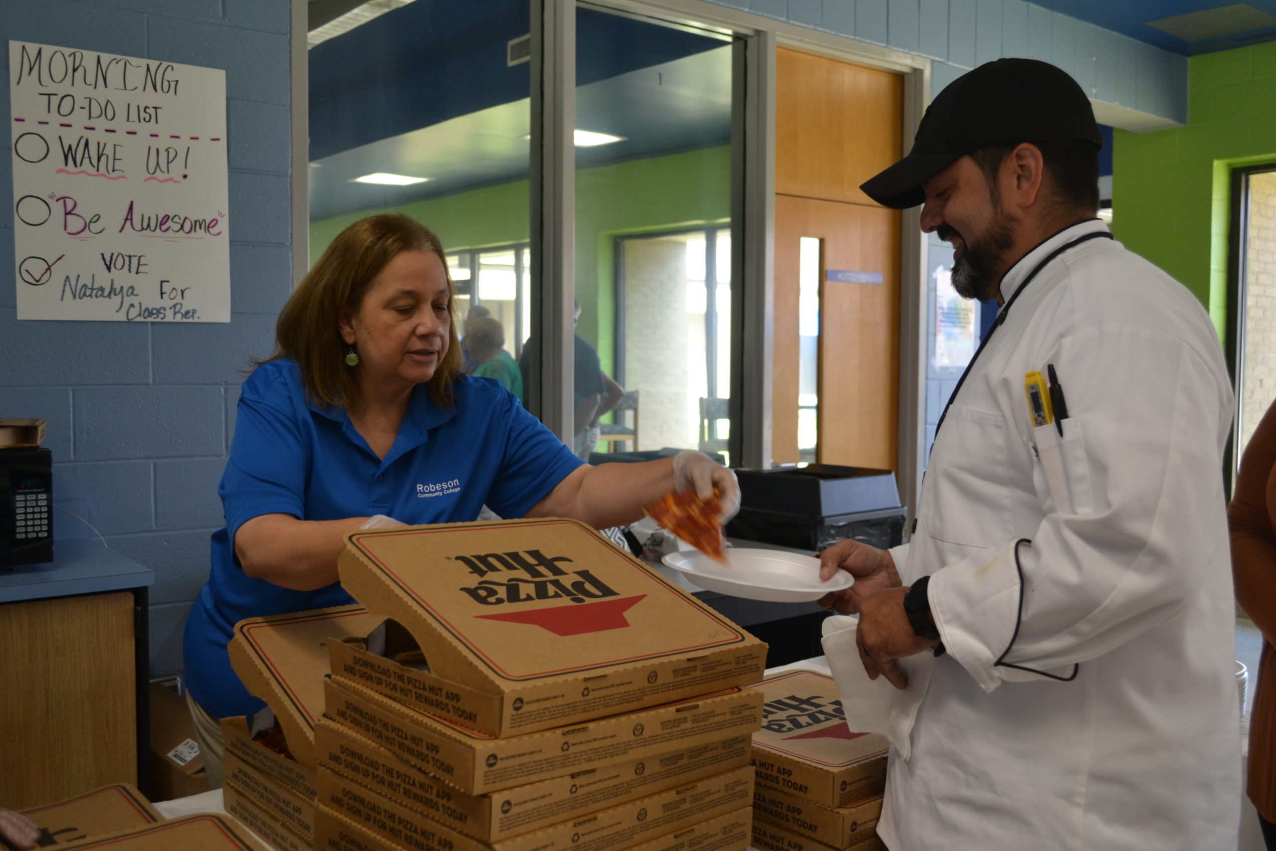 Pizza Party for 100% participation in giving