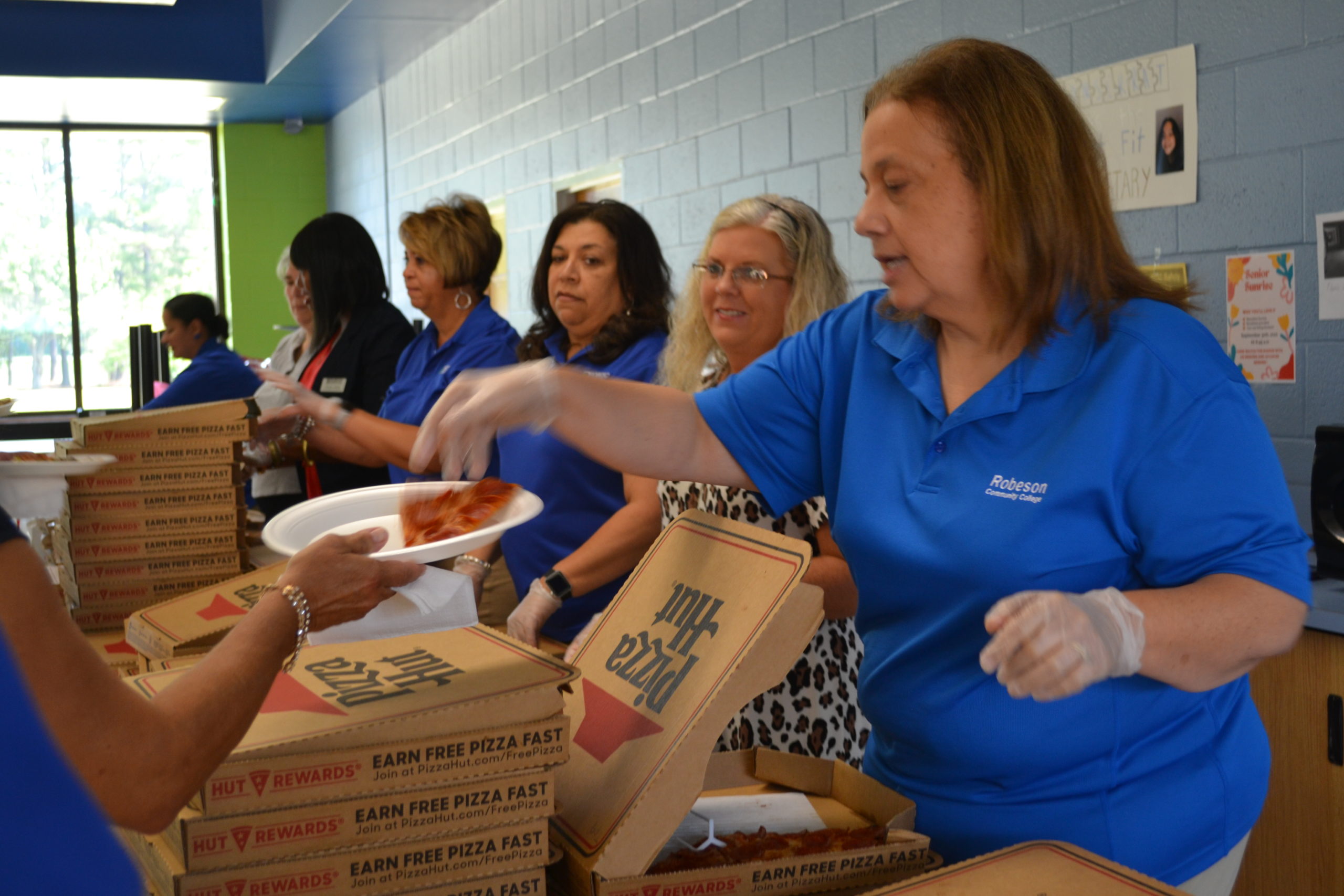 Pizza Party for 100% participation in giving