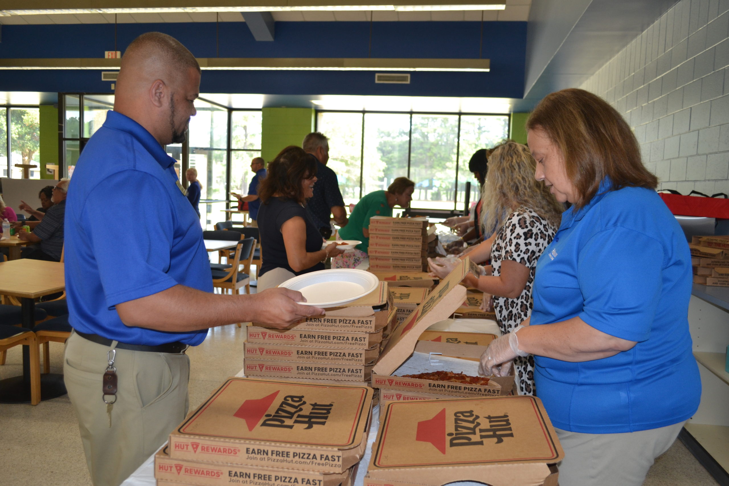 Pizza Party for 100% participation in giving