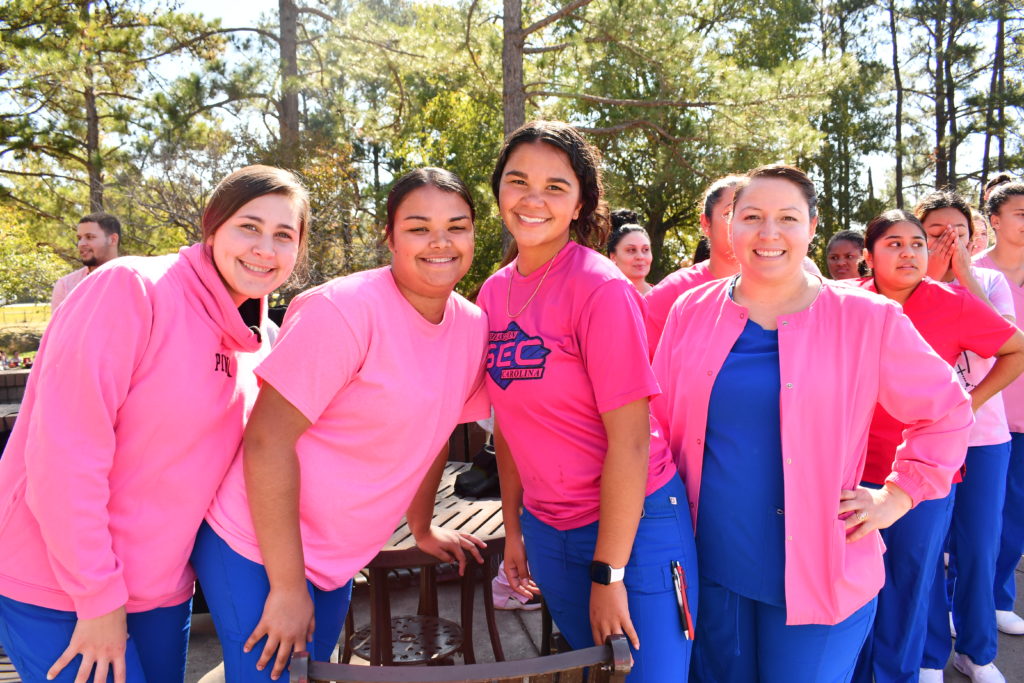 Nursing Student in Pink for Breast Cancer Awareness Month
