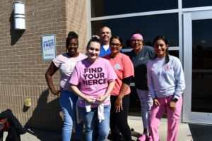 Nursing Student in Pink for Breast Cancer Awareness Month