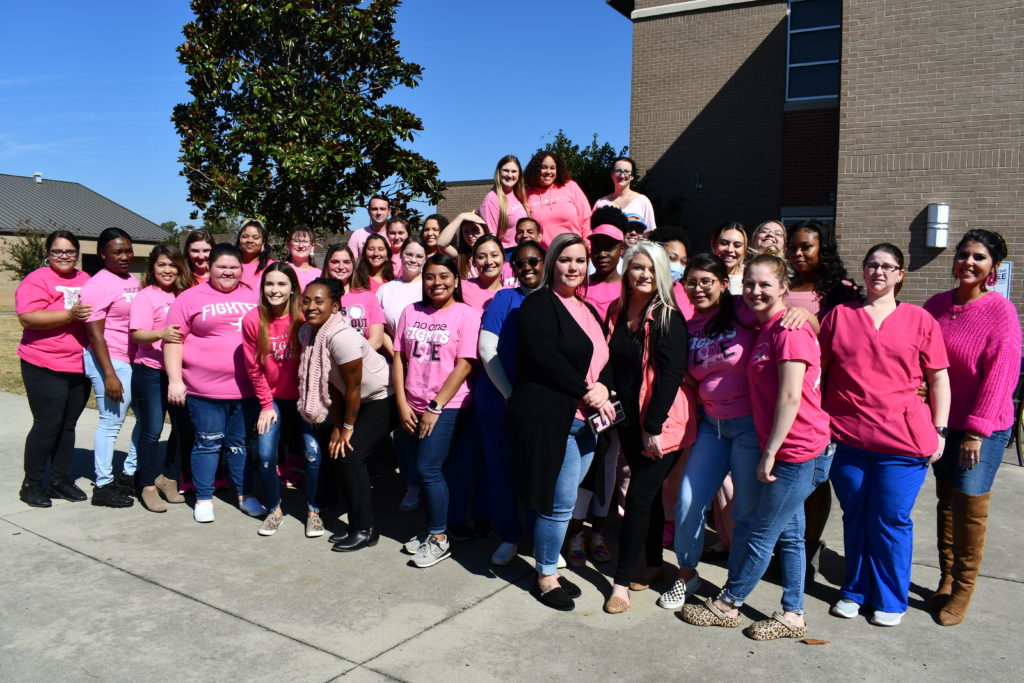 Nursing Student in Pink for Breast Cancer Awareness Month
