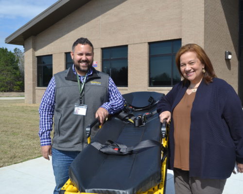 Donation of Stretcher from Mountaire Farms