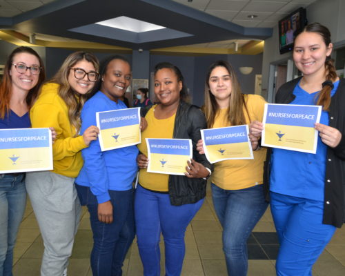 nursing students Stand with Ukraine