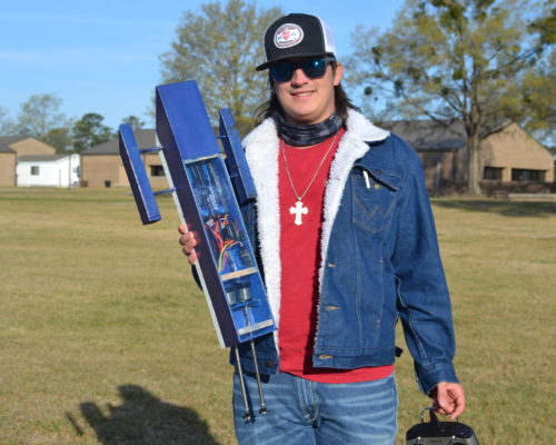 Student designs remote controlled boat