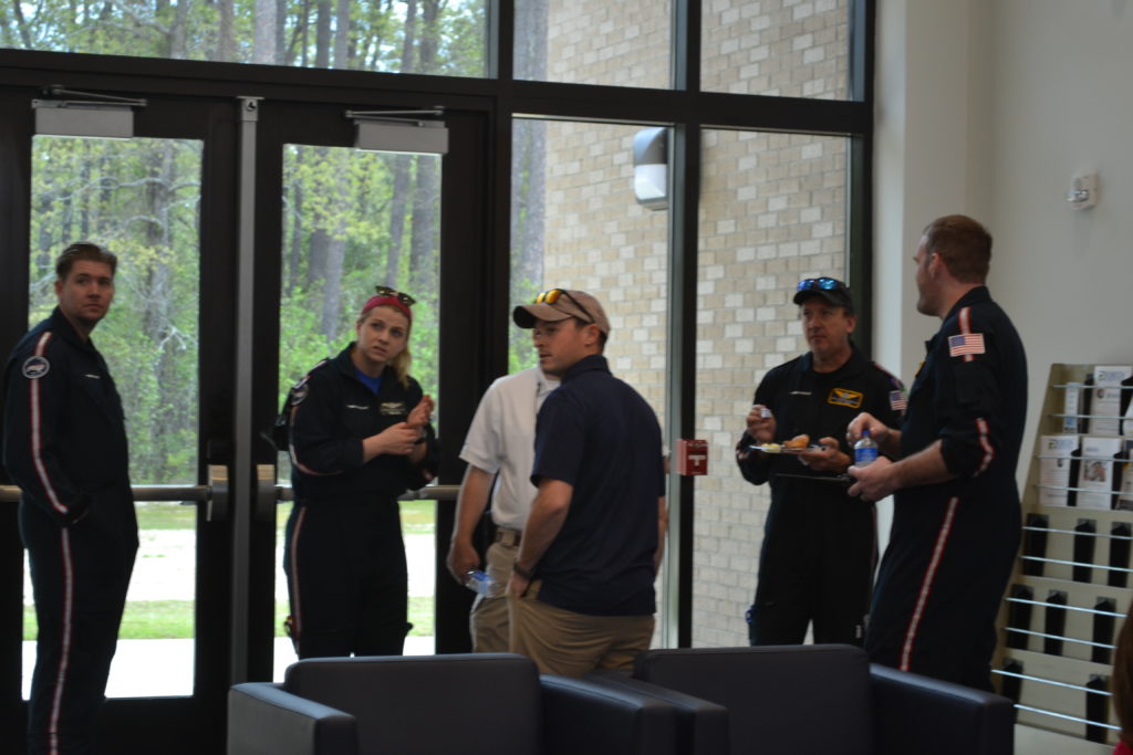 Photos of Air Life Helicopter flight crew during EMS Ribbon Cutting