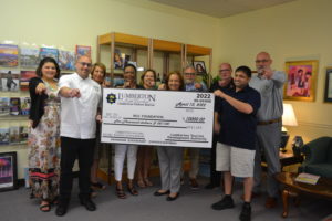 Photos from check presentation at Lumberton Visitor's Bureau