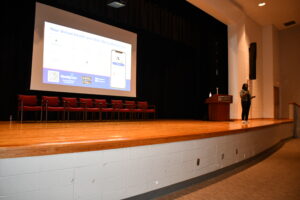 Convocation-2023 auditorium Virtual Health Showcase panel