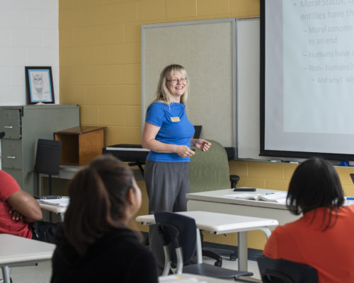 Teacher teaching class