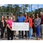 Representatives of Robeson Community College receiving a $10,000 award from Duke Energy Foundation Grant