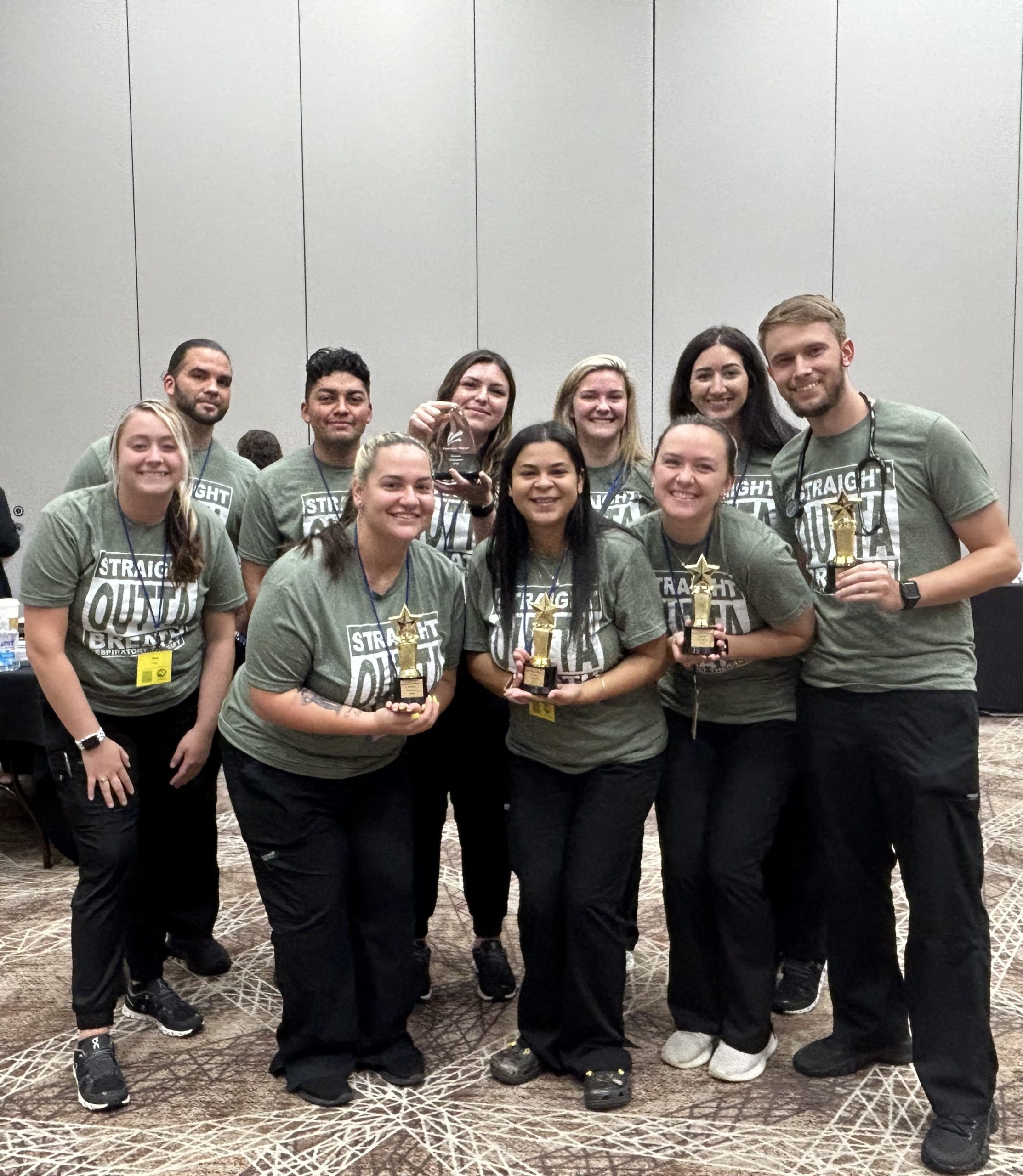 Respiratory students at competition