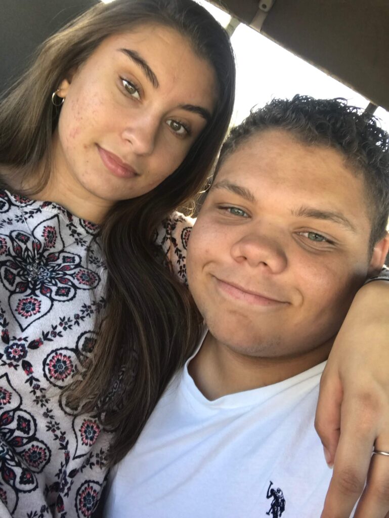 Photo of Michala Freeman and Christian Graham while they were in high school at Robeson Community College.