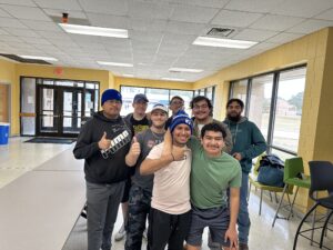 Video Game Day 2024 male students gathered in student center
