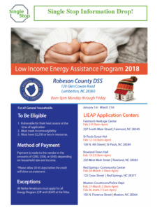 Low Income Energy Assistance Application Centers Location, Date, and Times