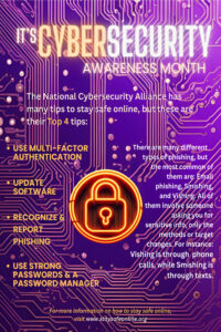 Cybersecurity Awareness Month Poster Made By Student