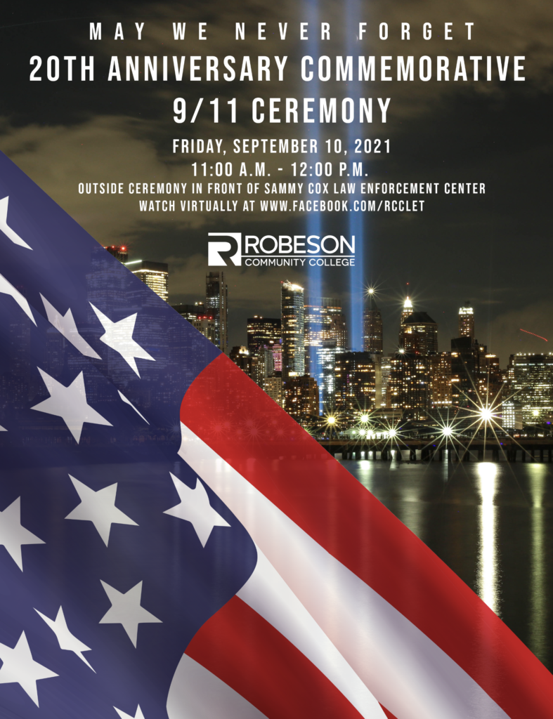 20Th Anniversary 9/11 Ceremony Planned At Rcc | Robeson Community ...