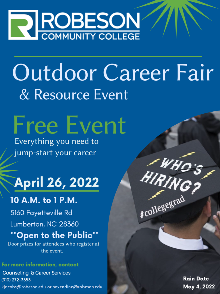 Outdoor Career Fair Poster April 26