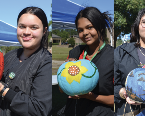 Winners of the Pumpkin Paint Party