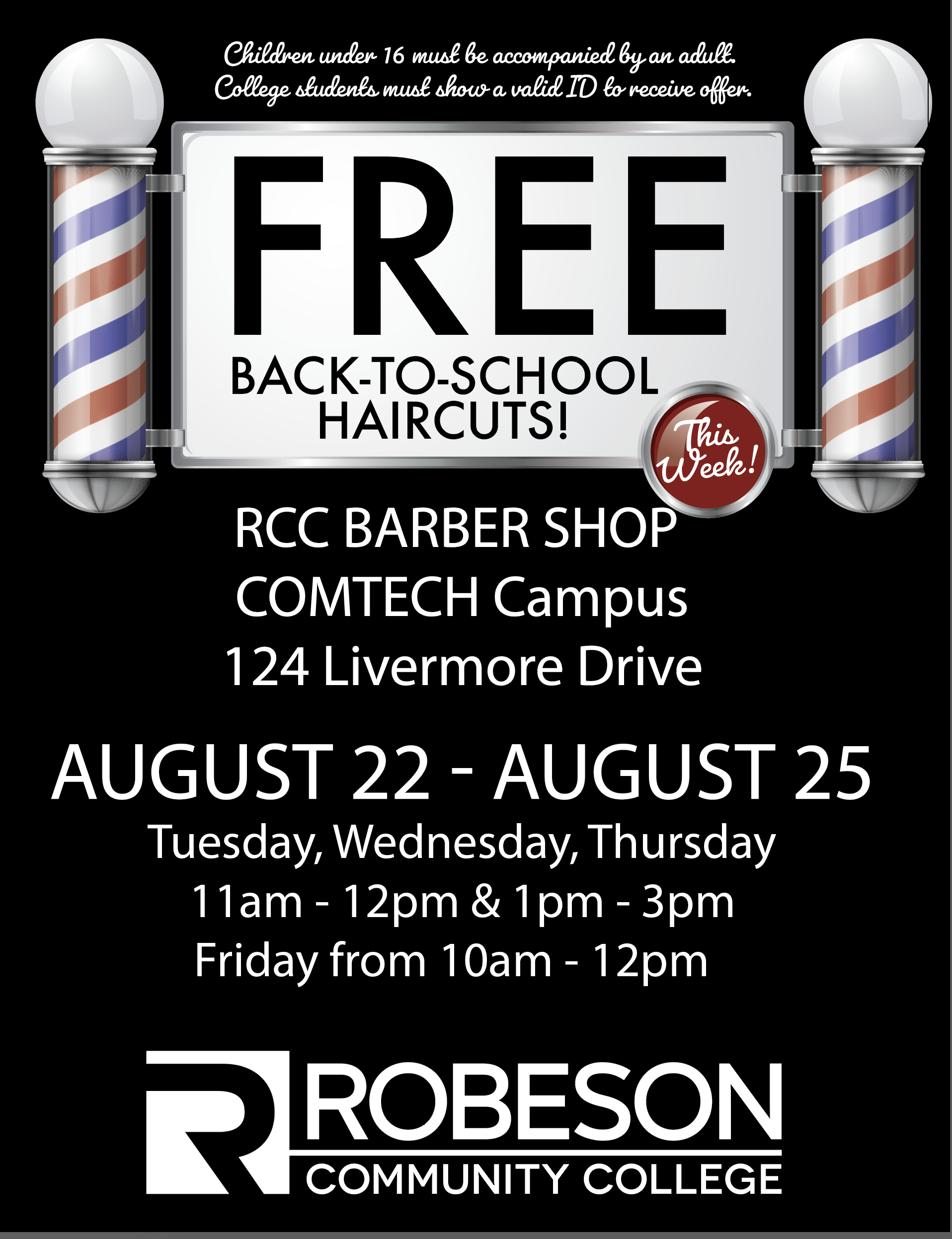 RCC’s Barber Students providing free backtoschool haircuts Robeson
