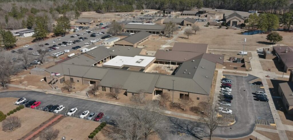 arial view front of RCC campus building 2