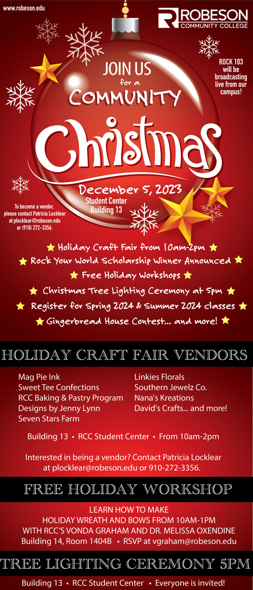 Community Christmas Robeson Community College Robeson Community College
