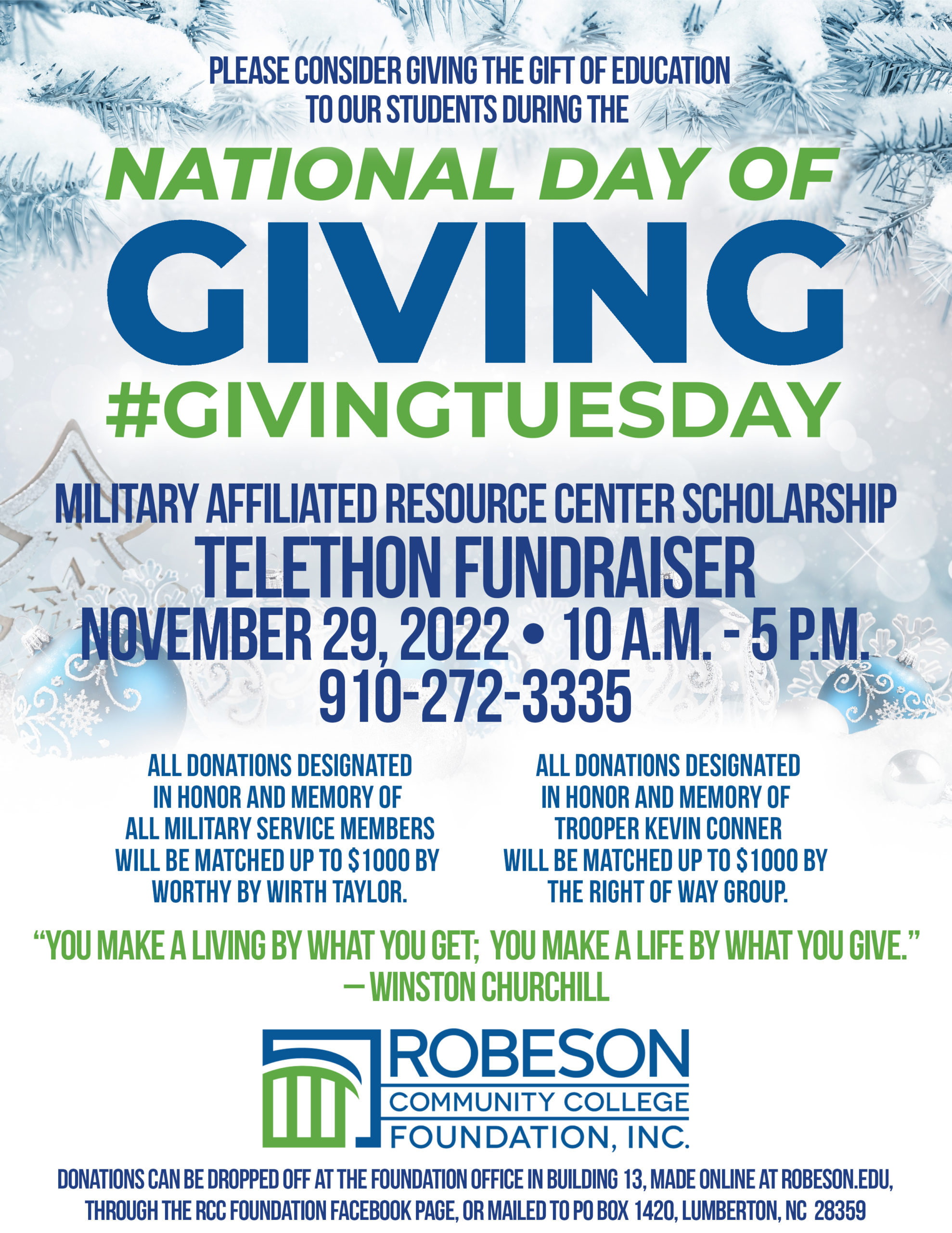 RCC Foundation plans National Day of Giving Telethon Nov. 29 Robeson
