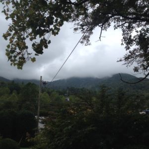 view of cloudy mountain