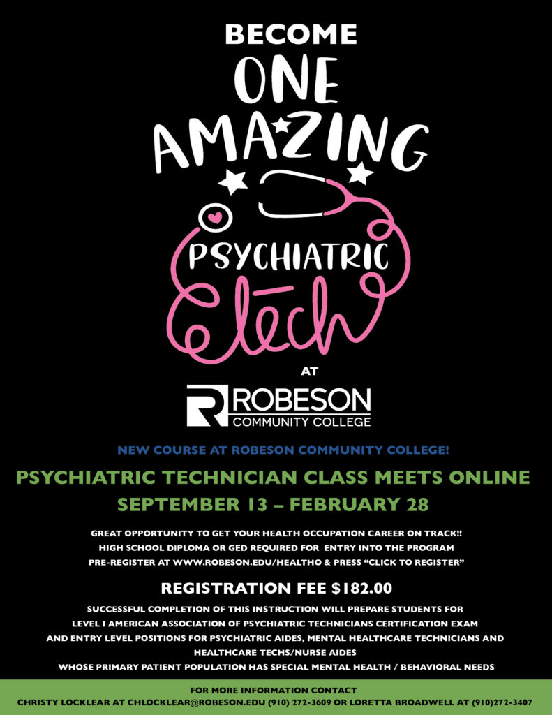 become one amazing psychiatric tech at RCC