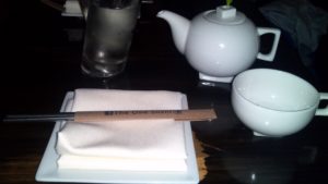 sushi restaurant place setting