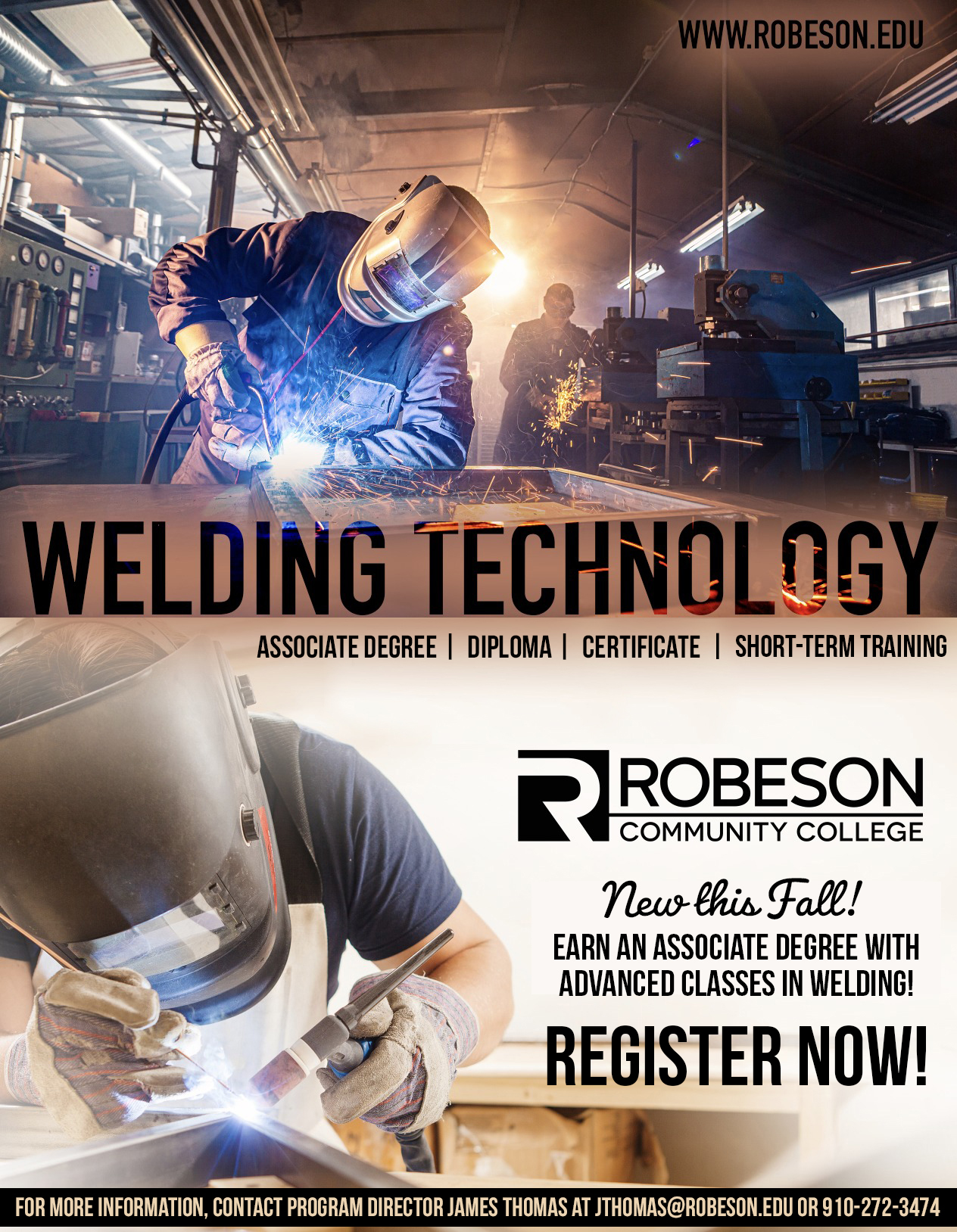 Associate Degree pathway added to RCC’s Welding program Robeson